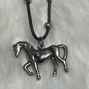 Silver Horse Pendant Necklace